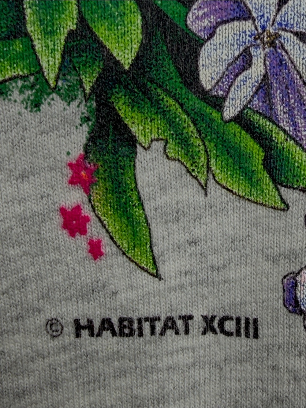 Vintage 90s Habitat Nature Graphic Tee Signal Sport Mega Cotton L - Picture 6 of 14